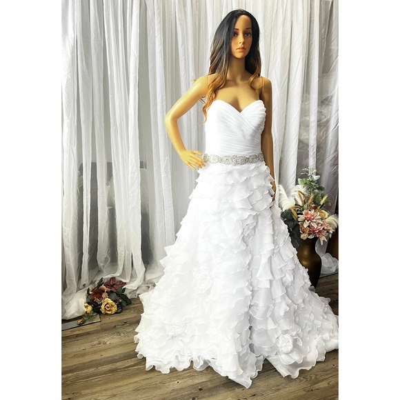 Demetrios Strapless Wedding Dress IL-3195 Illusions Discount Designer Dress - Picture 5 of 10